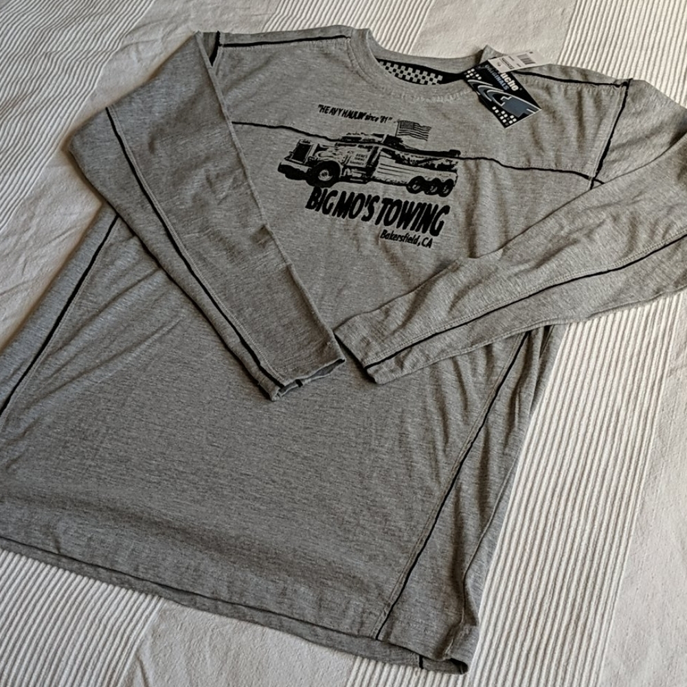 Ferruche Charcoal Gray Retro Inspired Long Sleeve Medium NWT